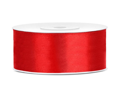 Picture of SATIN RIBBON RED 25MM PER METRE